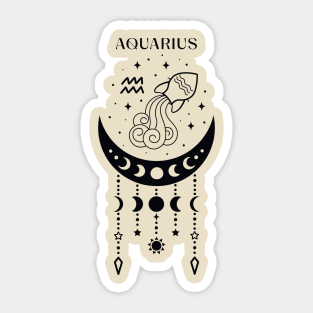 Aquarius; gift; birthday; astrology; horoscope; zodiac; star; sign; gift; symbol Sticker